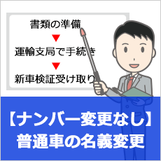 ナンバー変更を伴わない普通車の名義変更